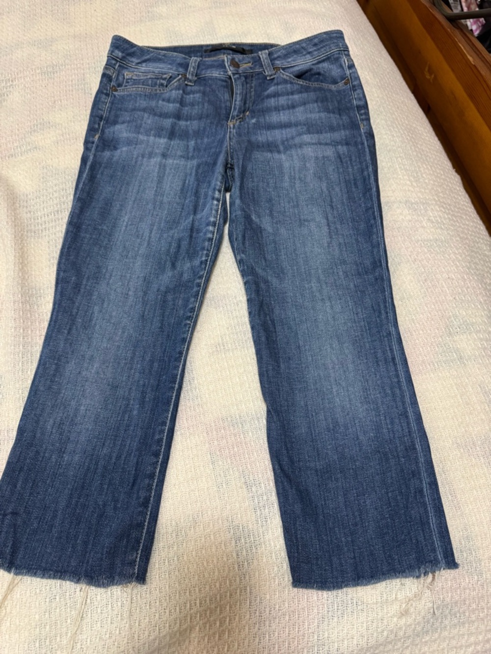 Women's Joe’s Blue Straight-Leg Jeans Size 27 Raw hem crop